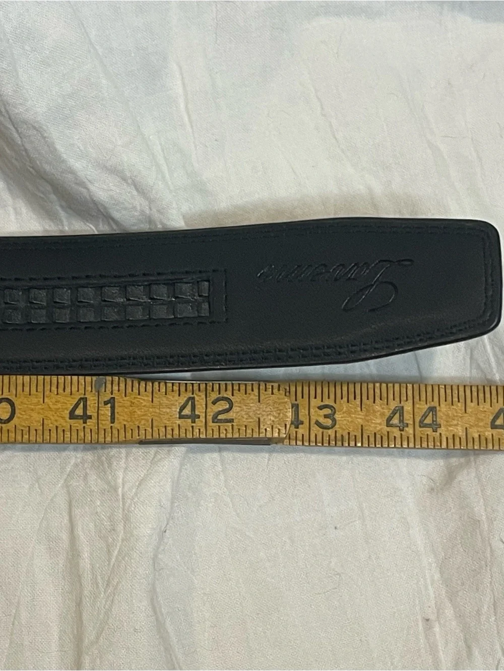 Lavemi Men’s Black Leather Ratchet Belt Automatic Buckle 43”